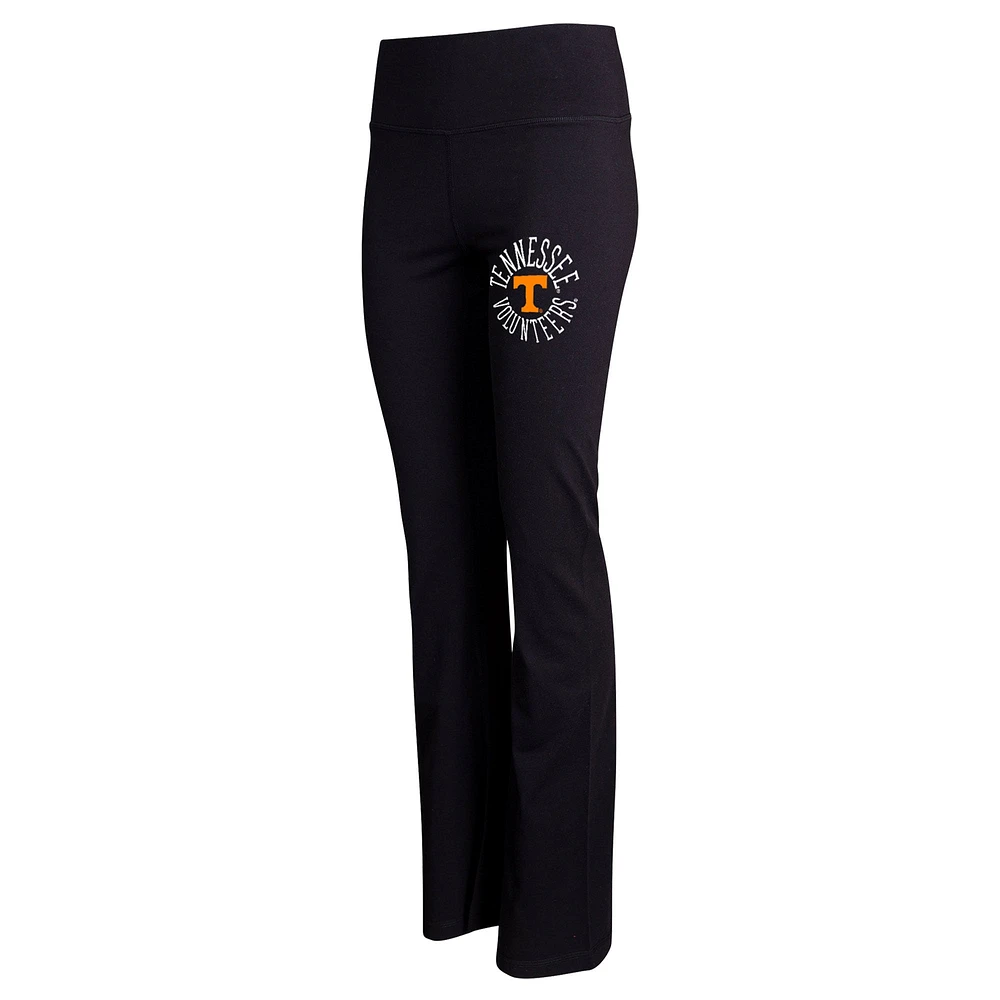 Women's Concepts Sport Black Tennessee Volunteers Enclave Tri-Blend Flared Leggings