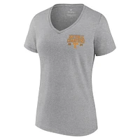 Fanatics pour femmes Heather Grey Tennessee Volunteers 2024 NCAA Men's Baseball College World Series Champions Calendrier T-shirt