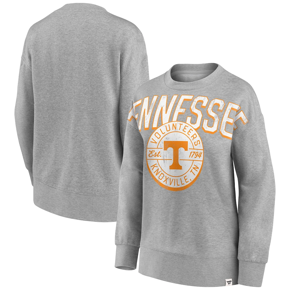 Sweat-shirt à capuche Fanatics pour femmes, gris chiné, Tennessee Volunteers Jump Distribution