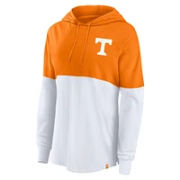 Sweat à capuche léger Fanatics Tennessee Orange/Blanc Volunteers Backup Option pour femmes