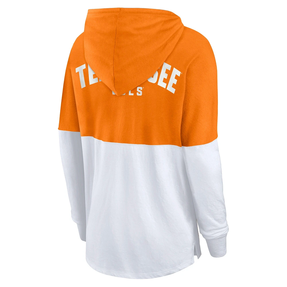 Sweat à capuche léger Fanatics Tennessee Orange/Blanc Volunteers Backup Option pour femmes