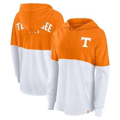 Sweat à capuche léger Fanatics Tennessee Orange/Blanc Volunteers Backup Option pour femmes