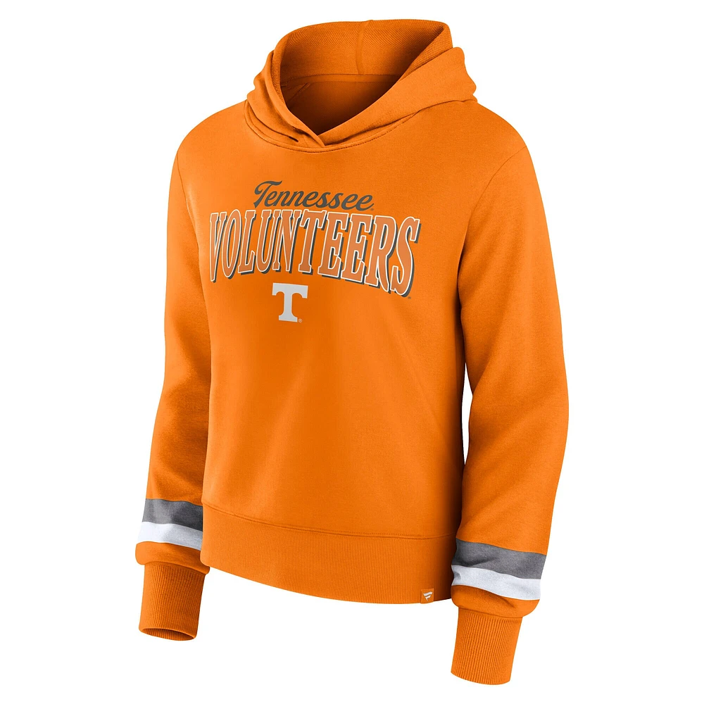 Women's Fanatics  Tennessee Orange Volunteers Badge Bridge Pullover Hoodie