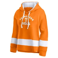 Women's Fanatics Tennessee Orange Volunteers Block Party Arched Pullover Hoodie