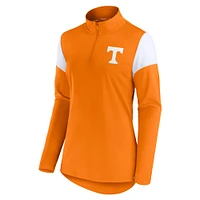 Women's Fanatics Tennessee Orange Volunteers Block Party Quarter-Zip Top
