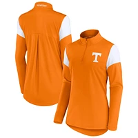 Women's Fanatics Tennessee Orange Volunteers Block Party Quarter-Zip Top