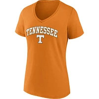 T-shirt à col en V pour femmes Fanatics Tennessee Orange Volunteers Campus