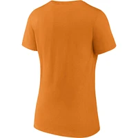 T-shirt à col en V pour femmes Fanatics Tennessee Orange Volunteers Campus