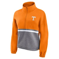 Women's Fanatics Tennessee Orange Volunteers Fleece Half-Zip Jacket