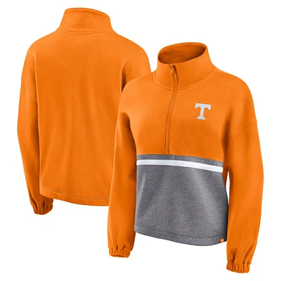 Women's Fanatics Tennessee Orange Volunteers Fleece Half-Zip Jacket