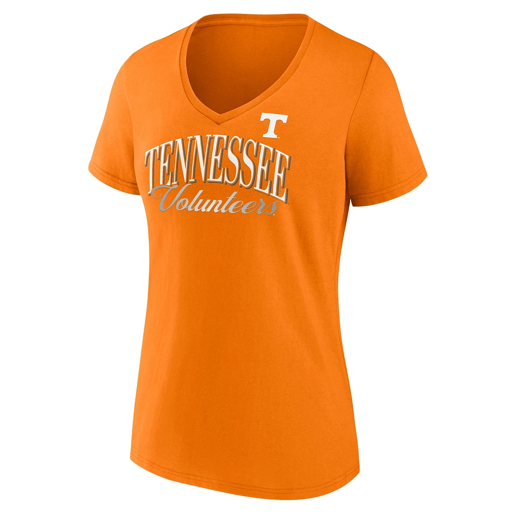 Women's Fanatics Tennessee Orange Volunteers Fundamentals Script Foil T-Shirt