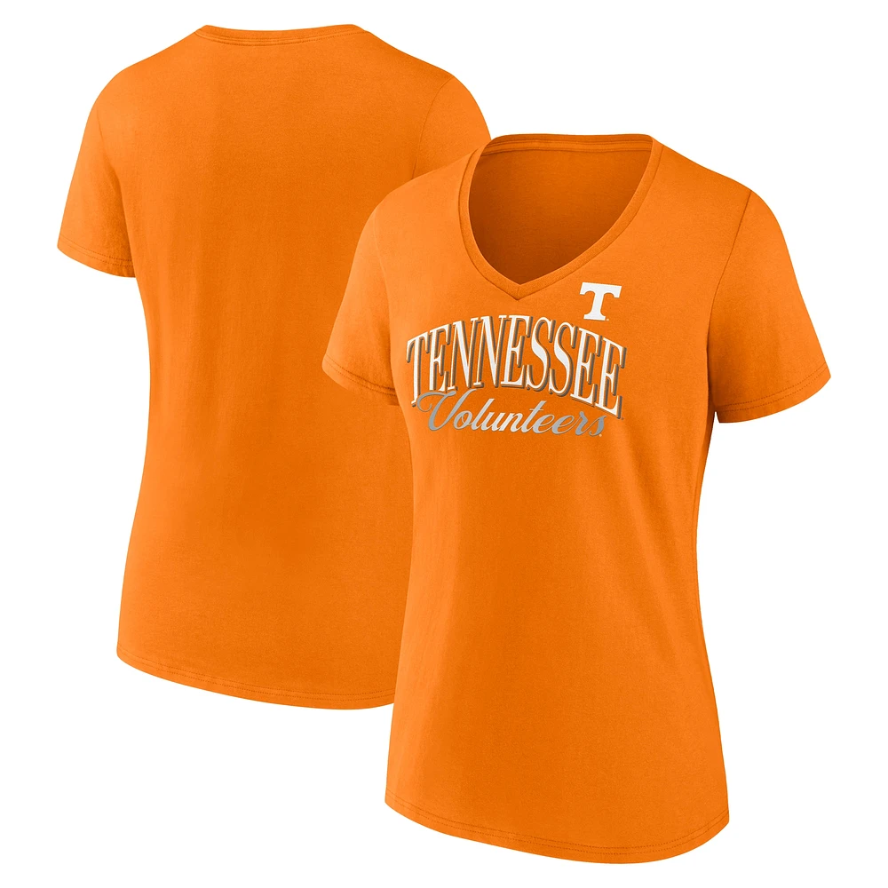 Women's Fanatics Tennessee Orange Volunteers Fundamentals Script Foil T-Shirt