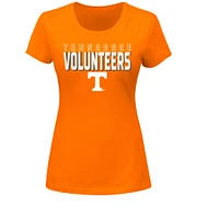 T-shirt à col rond mince et taille plus pour femmes Fanatics Tennessee Orange Volunteers