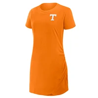 Women's Fanatics Tennessee Orange Volunteers Ruched Drape T-Shirt Dress