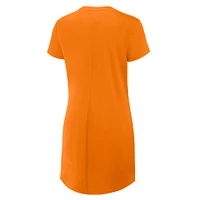 Women's Fanatics Tennessee Orange Volunteers Ruched Drape T-Shirt Dress