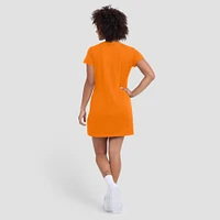 Women's Fanatics Tennessee Orange Volunteers Ruched Drape T-Shirt Dress
