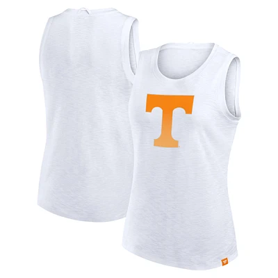 Débardeur blanc flammé pour femmes Fanatics Tennessee Volunteers Activate