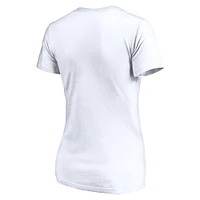 Women's Fanatics White Tennessee Volunteers Running Start V-Neck T-Shirt