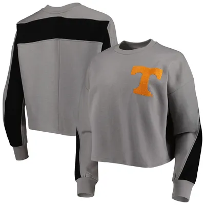 Tennessee Volunteers Gameday Couture Women's Back To Reality Colorblock Pullover Sweatshirt - Gray