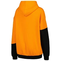 Sweat à capuche Gameday Couture Tennessee Orange/Noir Volunteers Matchmaker Diagonal Cowl pour femmes