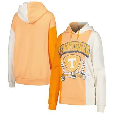 Sweat à capuche colorblock Gameday Couture Tennessee Orange Volunteers Hall of Fame pour femme