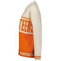 Women's Gameday Social  Tennessee Orange/Cream Volunteers Woven Carley Retro Button-Up Cardigan