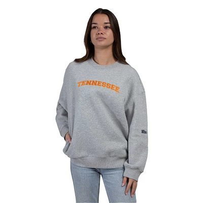 Women's Hype and Vice Heather Gray Tennessee Volunteers Offside Pullover Sweatshirt