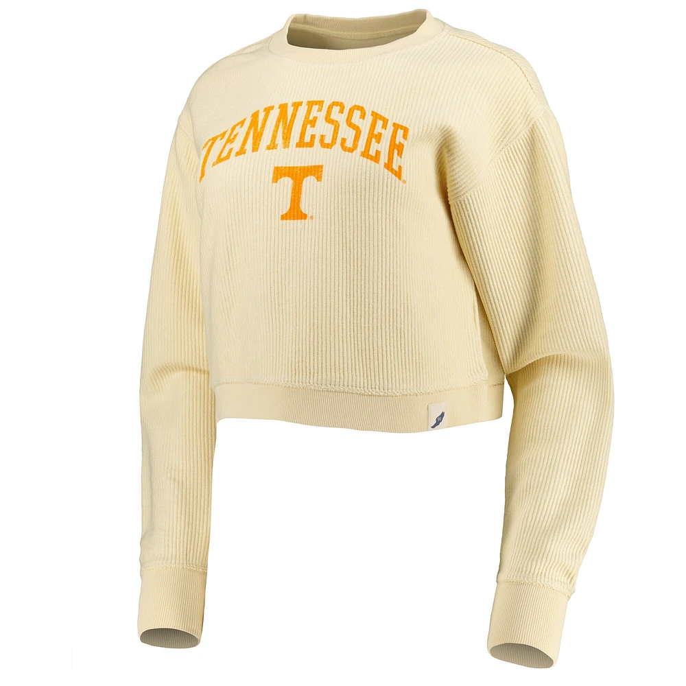 Sweat-shirt en bois à cordon pour femme League Collegiate Wear crème Tennessee Volunteers Classic Campus