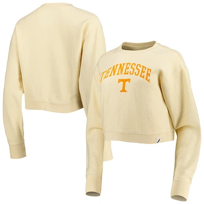 Sweat-shirt en bois à cordon pour femme League Collegiate Wear crème Tennessee Volunteers Classic Campus