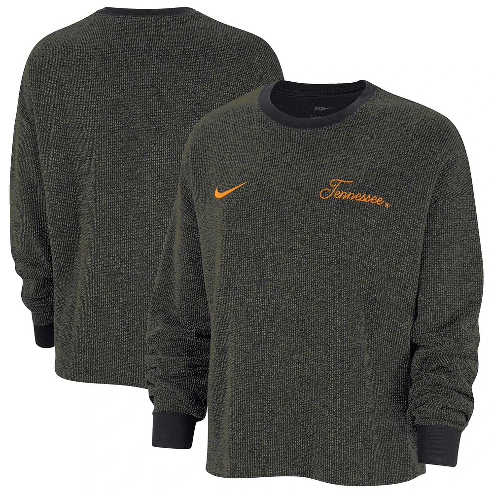 Sweat-shirt à enfiler Nike Tennessee Volunteers Yoga Script pour femme, noir