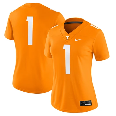 Maillot de match des volontaires du Tennessee Nike #1 Orange pour femme