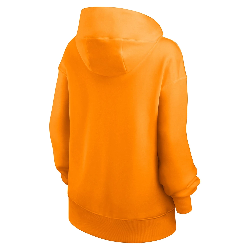 Women's Nike Tennessee Orange Volunteers Oversized Legacy Phoenix Foundational Stack Pullover Hoodie