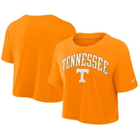 Women's Nike Tennessee Orange Volunteers Power Pursuit Athletic Prep Arch Performance Cropped T-Shirt