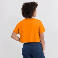 Women's Nike Tennessee Orange Volunteers Power Pursuit Athletic Prep Arch Performance Cropped T-Shirt