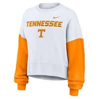 Sweat-shirt oversize à blocs de couleurs Nike blanc Tennessee Volunteers pour femme