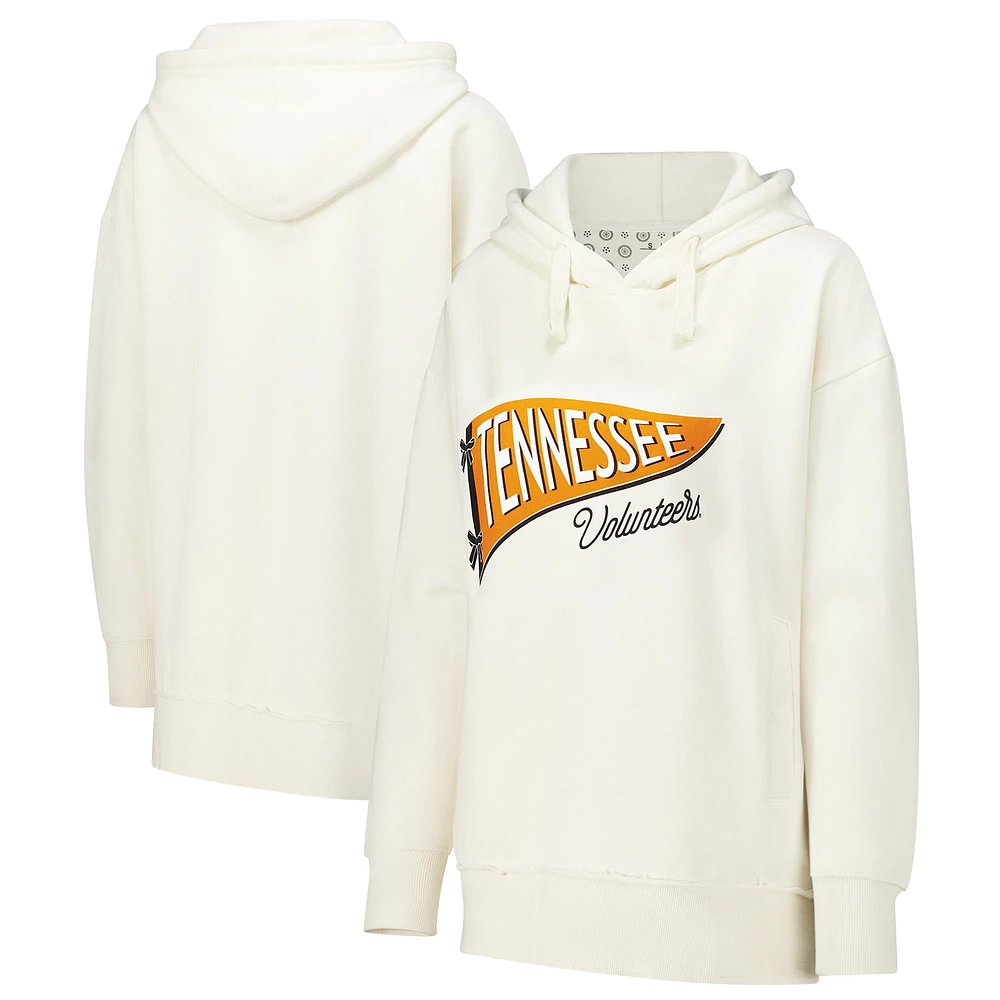 Women's Pressbox  Cream Tennessee Volunteers Marni Pullover Hoodie