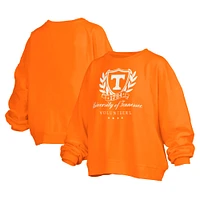 Sweat-shirt surdimensionné Janice pour femme Pressbox Tennessee Orange Volunteers Big Aug Script