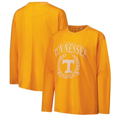 Women's Pressbox Tennessee Orange Volunteers Chandler Olive Leaf Arch Long Sleeve T-Shirt