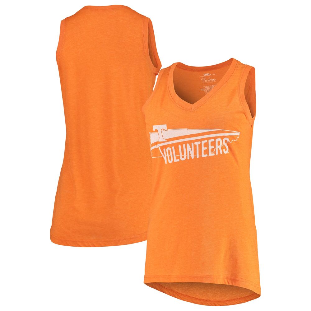 Women's Pressbox Tennessee Orange Volunteers Ferris Melange V-Neck Tank Top