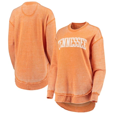 Women's Pressbox Tennessee Orange Volunteers Vintage Wash Pullover Sweatshirt