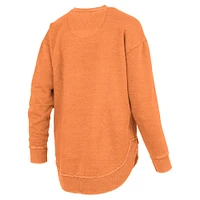 Women's Pressbox  Tennessee Orange Volunteers Westin Poncho V-Neck Pullover Sweatshirt