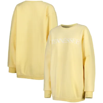 Sweat-shirt Pressbox Tennessee Volunteers Comfy Cord Bar Print pour femme, jaune