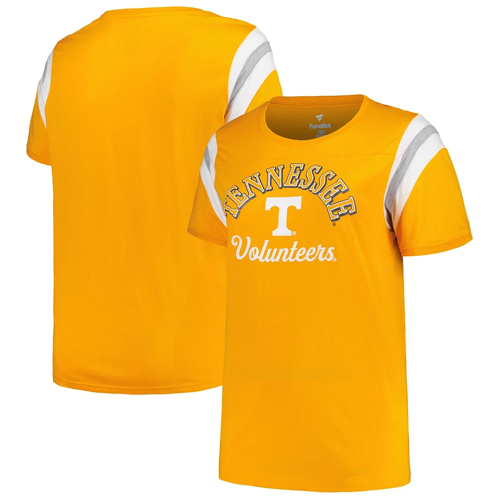 Profil Tennessee Orange Volunteers T-shirt rayé à encolure dégagée taille plus pour femme