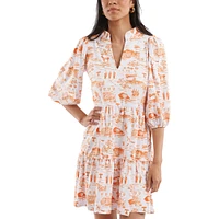 Women's Smith & Quinn White/Tennessee Orange Tennessee Volunteers Tailgate Collection Tory Dress