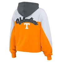 Sweat à capuche zippé blocs de couleurs Tennessee Orange Volunteers pour femme par Erin Andrews