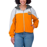 Sweat à capuche zippé blocs de couleurs Tennessee Orange Volunteers pour femme par Erin Andrews