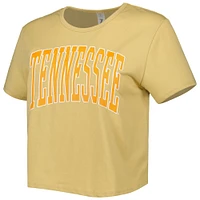 Women's ZooZatz Tan Tennessee Volunteers Core Fashion Cropped T-Shirt