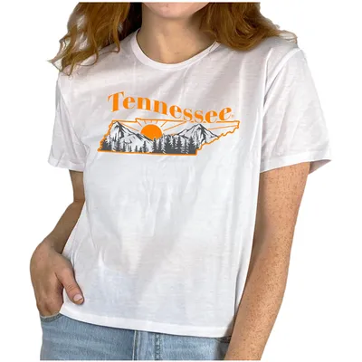 Tennessee Volunteers ZooZatz Women's Scenic State Crop T-Shirt - White
