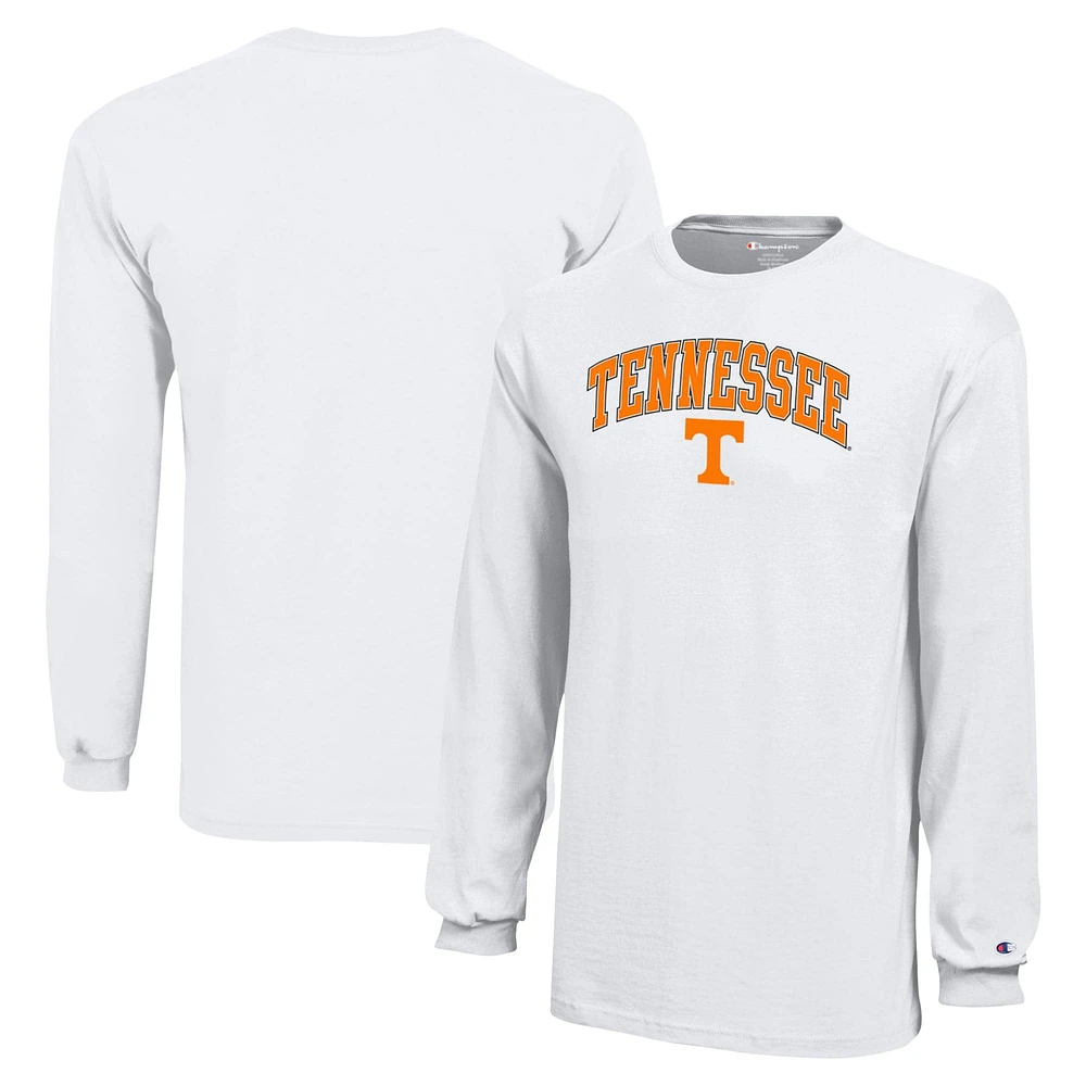 Champion des jeunes Blanc Tennessee Volunteers Arch Over Logo T-shirt à manches longues