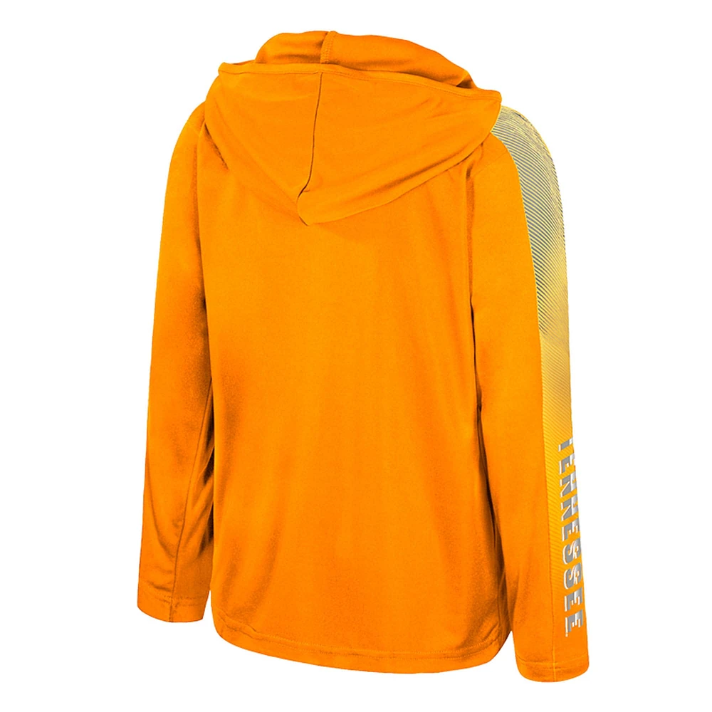 Youth Colosseum Tennessee Orange Volunteers Lumen Long Sleeve Quarter-Zip Hooded Windshirt